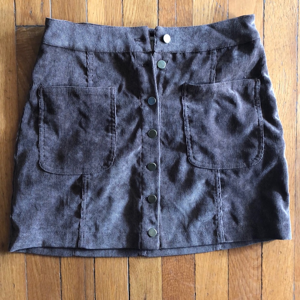 Corduroy mini skirt